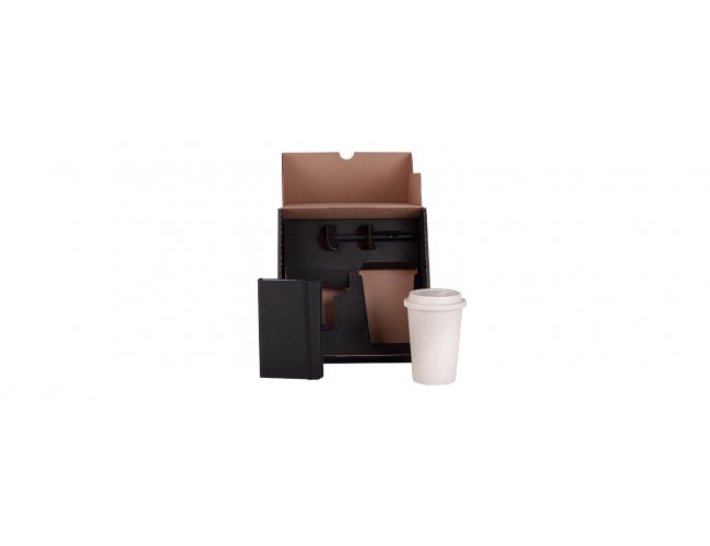 Kit Copo, Caneta E Caderneta - 3 Peas